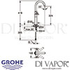Grohe Atrio Classic Basin Mixer Crosshead XL-Size Dimensions